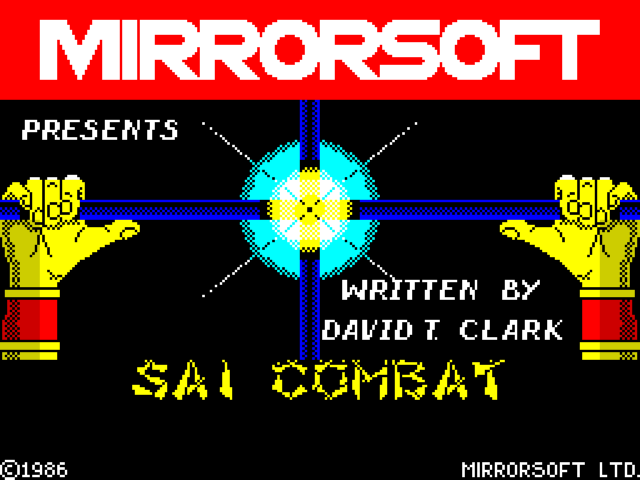 Sai Combat title screen for ZX Spectrum